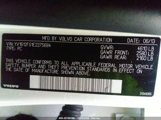 Volvo S60 T5 2014 YV1612FS1E2275684 Image 11