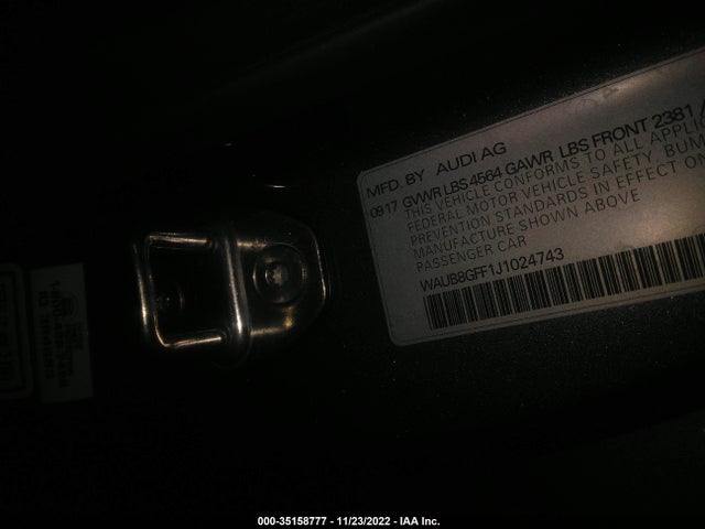 WAUB8GFF1J1024743 Audi A3 Sedan Premium/tech Premium