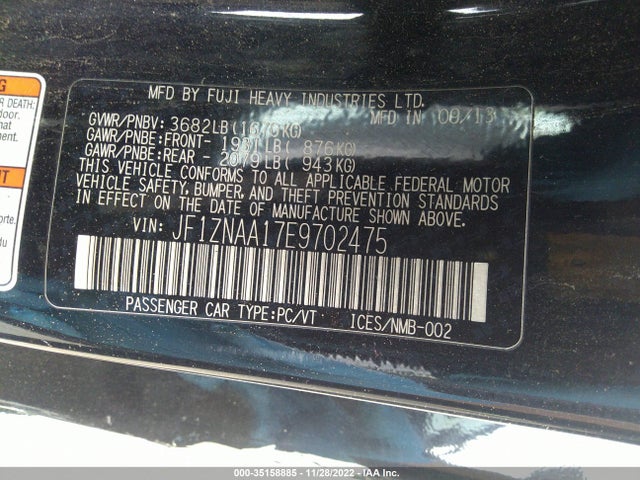 2014 Scion FR-S, VIN: JF1ZNAA17E9702475