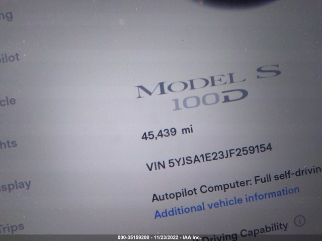Tesla MODEL S 2018 5YJSA1E23JF259154 Image 12