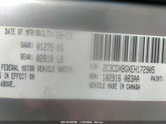 2C3CDXBGXEH172905 Dodge Charger Se