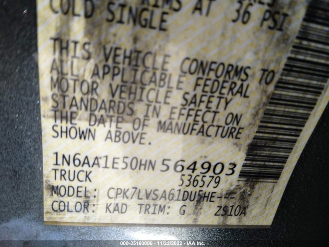 Nissan Titan Sl 2017 1N6AA1E50HN564903 Image 10