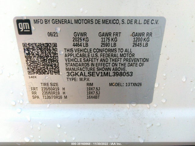 2021 GMC Terrain, VIN: 3GKALSEV1ML398053