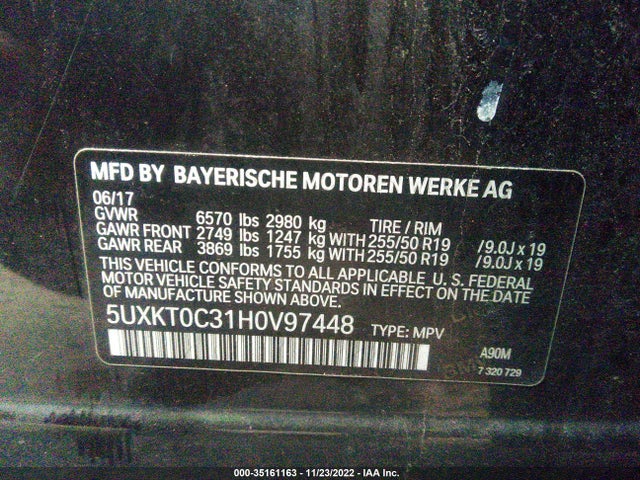 BMW X5 2017 5UXKT0C31H0V97448 Image 10