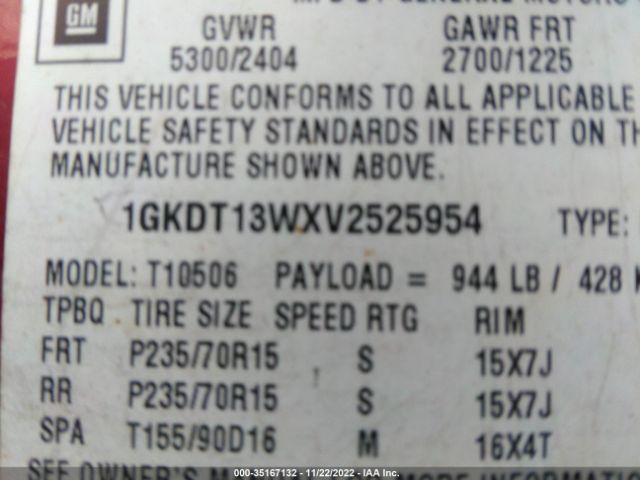 1GKDT13WXV2525954 GMC Jimmy Sls