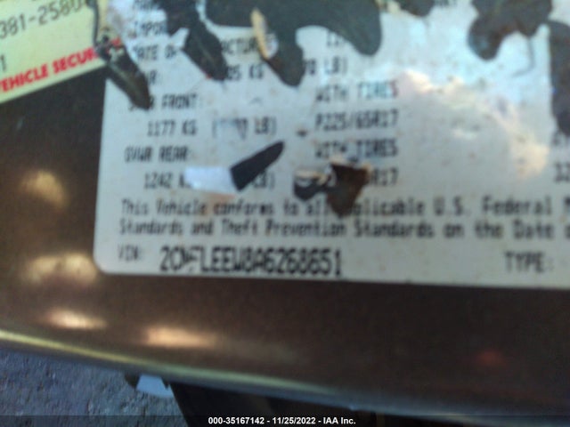 2010 CHEVROLET EQUINOX LT VIN: 2CNFLEEW8A6268651