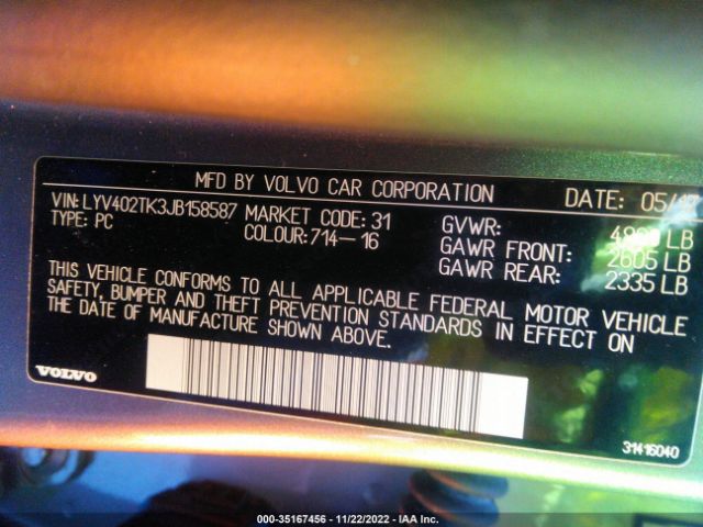 LYV402TK3JB158587 Volvo S60 INSCRIPTION