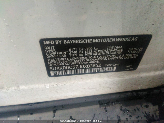 2018 BMW X5, VIN: 5UXKR0C57J0X83632