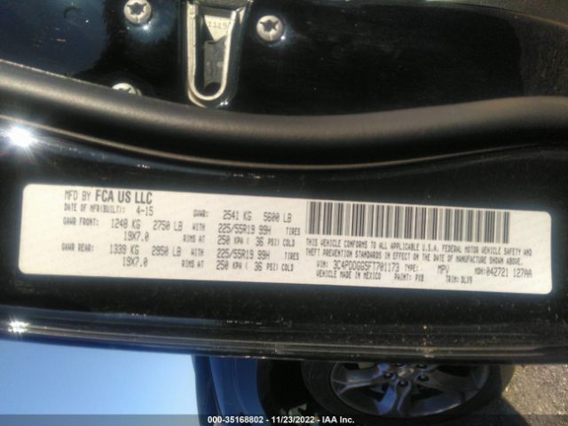 3C4PDDGG5FT701173 Dodge Journey Crossroad