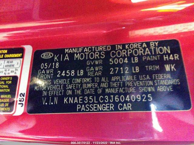 2018 Kia Stinger, VIN: KNAE35LC3J6040925