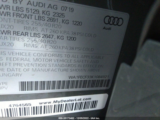 Audi Q3 S Line Prestige 2019 WA1FECF33K1084921 Image 9