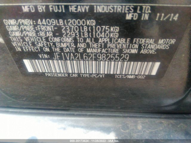 JF1VA2L62F9825529 Subaru Wrx Sti