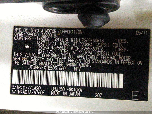Lexus GX 460 2011 JTJBM7FX1B5031660 Image 10