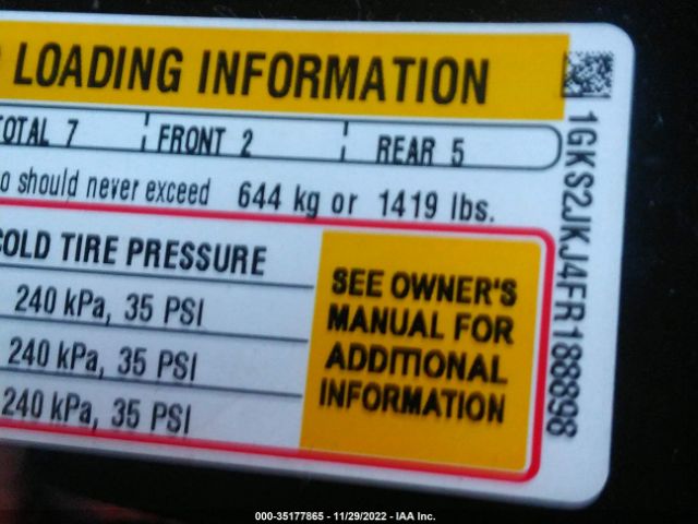 1GKS2JKJ4FR188898 GMC YUKON XL DENALI