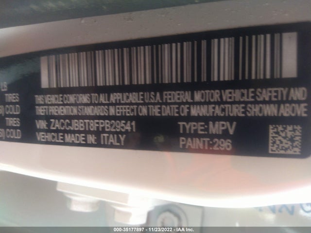 2015 Jeep Renegade, VIN: ZACCJBBT8FPB29541