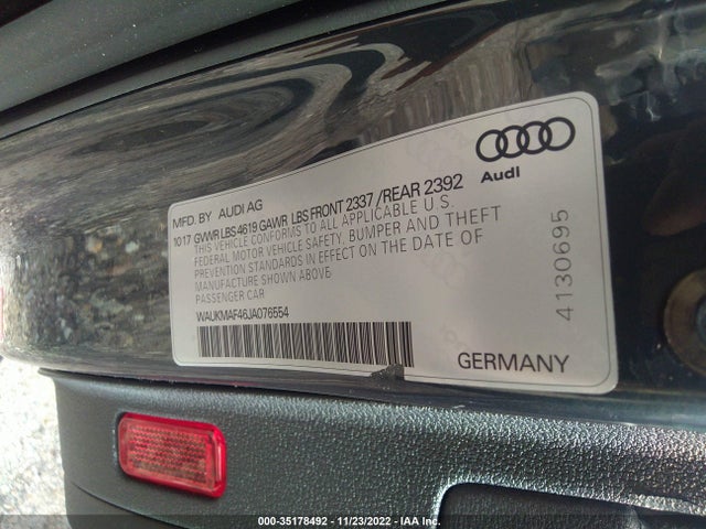 WAUKMAF46JA076554 Audi A4 Premium/tech Premium