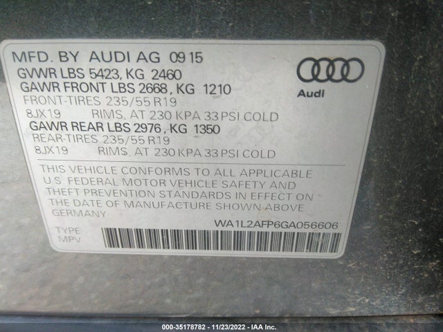 WA1L2AFP6GA056606 Audi Q5 Premium Plus