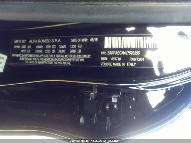 ZARFAECN4J7593355 Alfa Romeo GIULIA TI