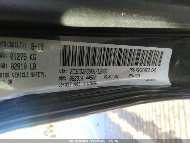 Dodge Challenger Sxt 2019 2C3CDZAG5KH712086 Image 9