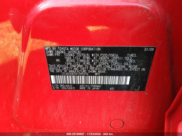 2009 SCION XB VIN: JTLKE50E591095976