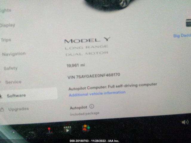 Tesla Model Y 2022 7SAYGAEE0NF468170 Image 7
