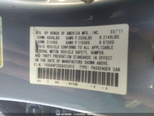 19UUA8F2XCA003915 Acura TL