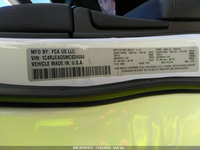 Jeep Grand Cherokee Laredo E 2021 1C4RJEAG5MC624684 Image 9