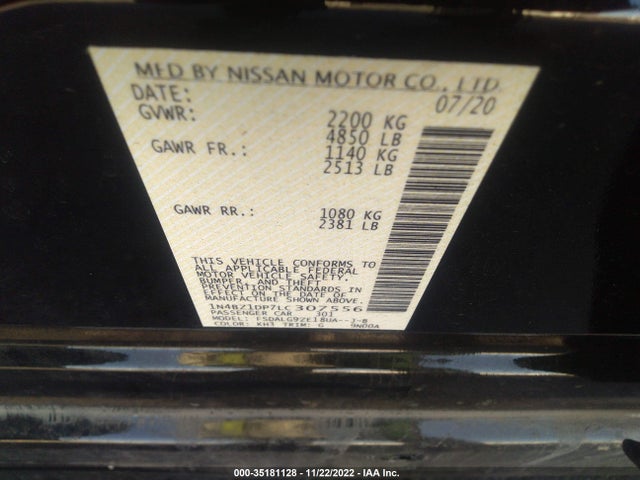2020 Nissan Leaf, VIN: 1N4BZ1DP7LC307556