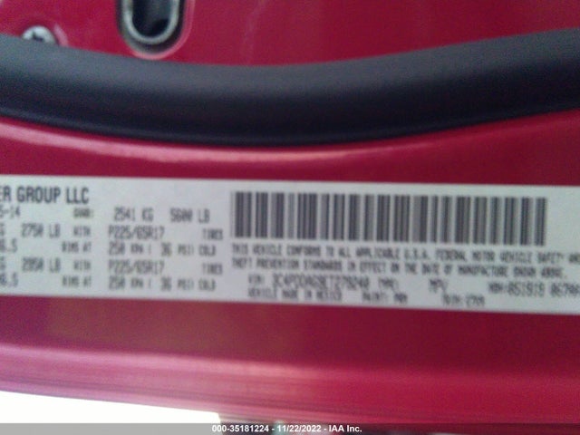 Dodge JOURNEY SE 2014 3C4PDDAG9ET279240 Image 9