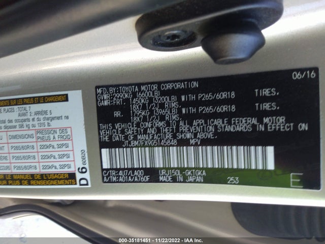 Lexus GX 460 2016 JTJBM7FX9G5145848 Image 10