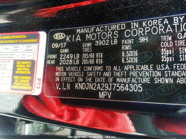 2018 Kia Soul, VIN: KNDJN2A29J7564305
