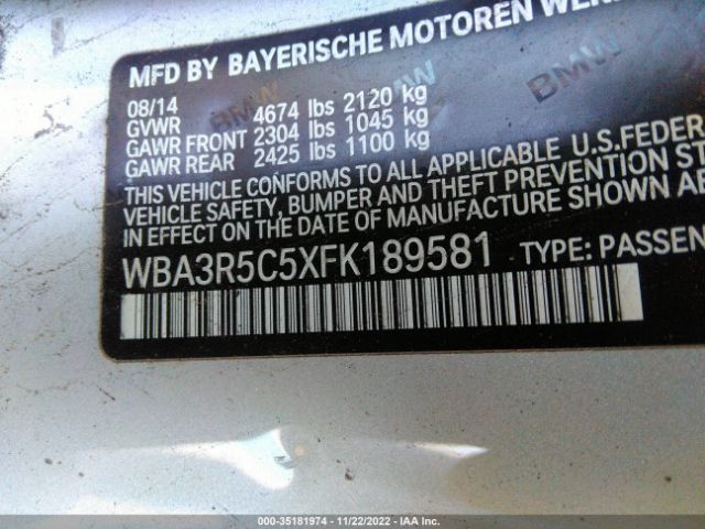 WBA3R5C5XFK189581 BMW 4 Series 435i Xdrive
