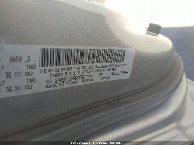 Dodge Grand Caravan Sxt 2017 2C4RDGCG7HR666562 Image 9