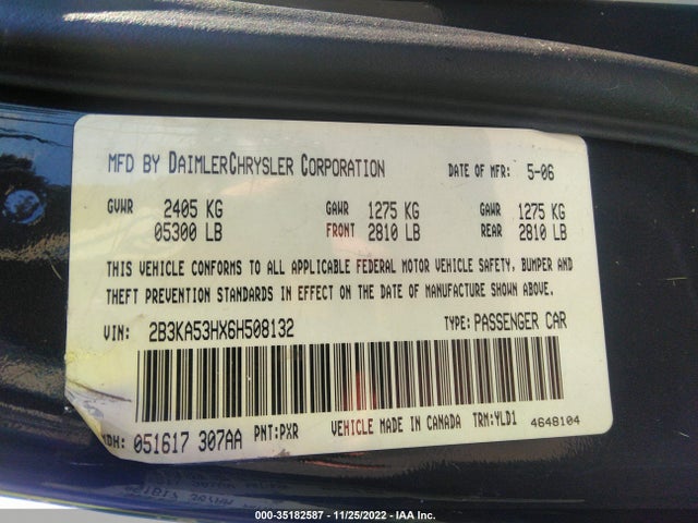 Dodge CHARGER R/T 2006 2B3KA53HX6H508132 Image 10