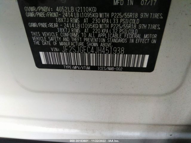 JF2SJGEC4JH451938 Subaru Forester Premium