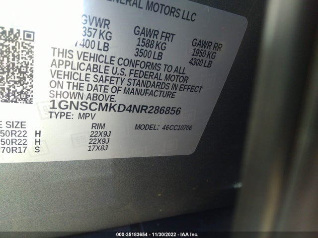 Chevrolet Tahoe Ls 2022 1GNSCMKD4NR286856 Image 9