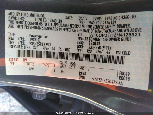 2017 Ford Focus, VIN: WF0DP3TH2H4125521