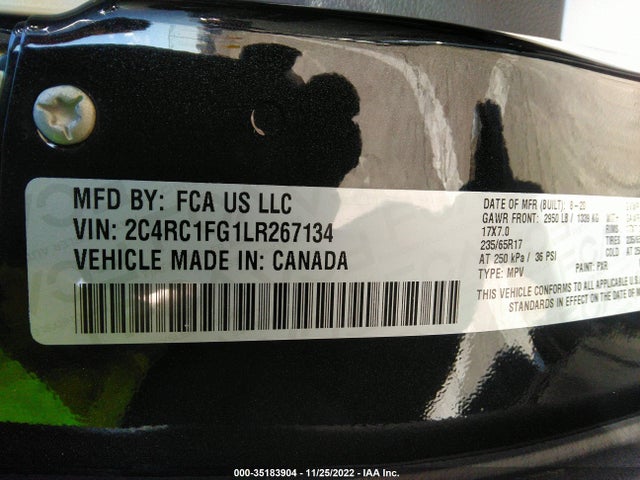 Chrysler Pacifica Touring 2020 2C4RC1FG1LR267134 Image 9