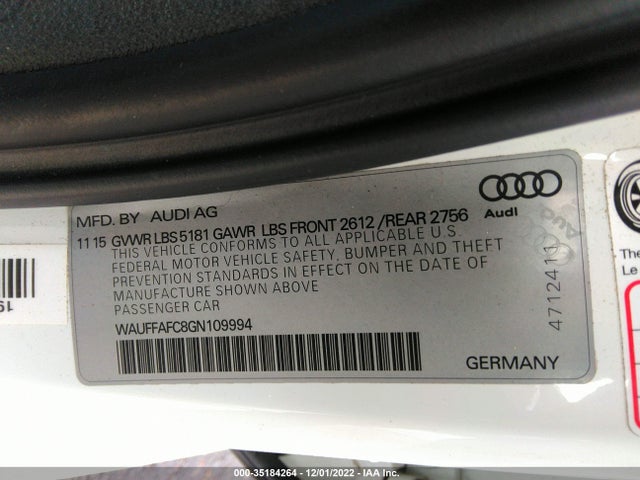 WAUFFAFC8GN109994 Audi A6 2.0t Premium