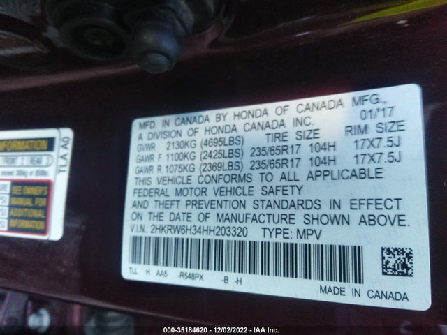Honda CR-V LX 2017 2HKRW6H34HH203320 Image 9