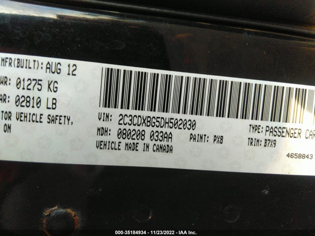 Dodge Charger Se 2013 2C3CDXBG5DH502030 Image 10