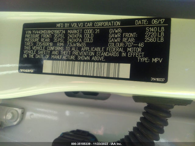 Volvo Xc60 Inscription 2017 YV440MDU8H2198734 Image 11