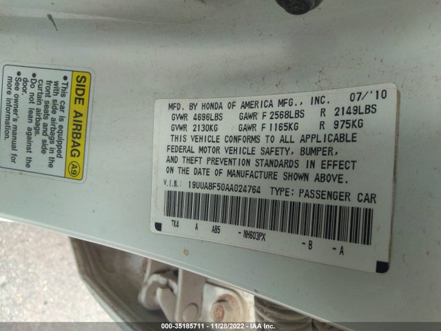 Acura TL TECH 2010 19UUA8F50AA024764 Image 10