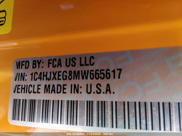 1C4HJXEG8MW665617 Jeep Wrangler Unlimited Sahara