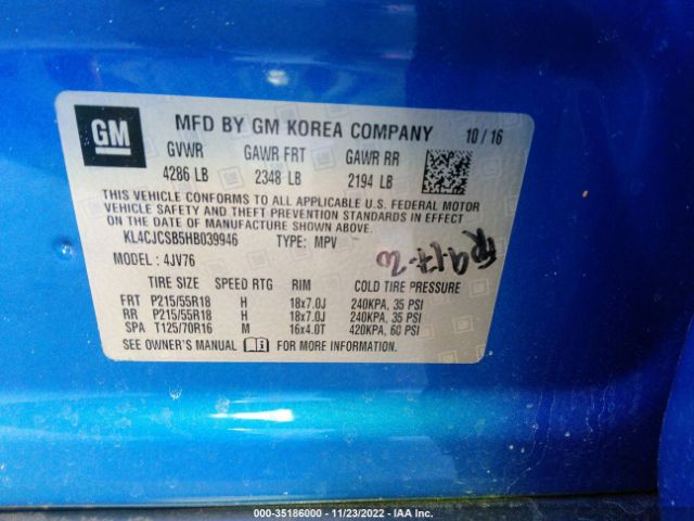 KL4CJCSB5HB039946 Buick Encore Essence