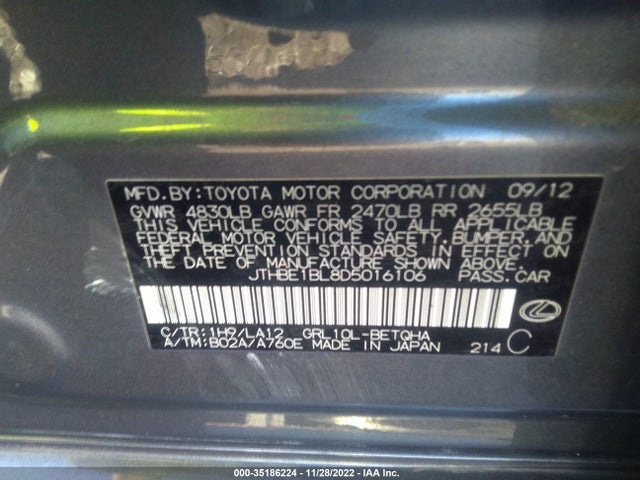 JTHBE1BL8D5016106 Lexus GS 350