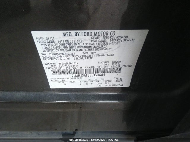 Lincoln MKT 2011 2LMHJ5AT8BBJ53684 Image 10