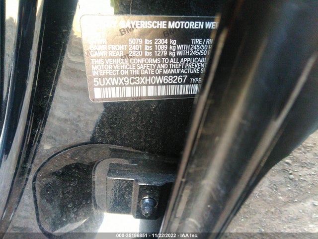 2017 BMW X3, VIN: 5UXWX9C3XH0W68267
