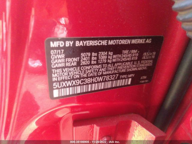5UXWX9C38H0W78327 BMW X3 Xdrive28i
