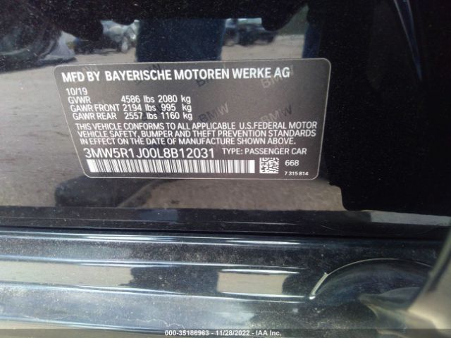 3MW5R1J00L8B12031 BMW 3 Series 330i